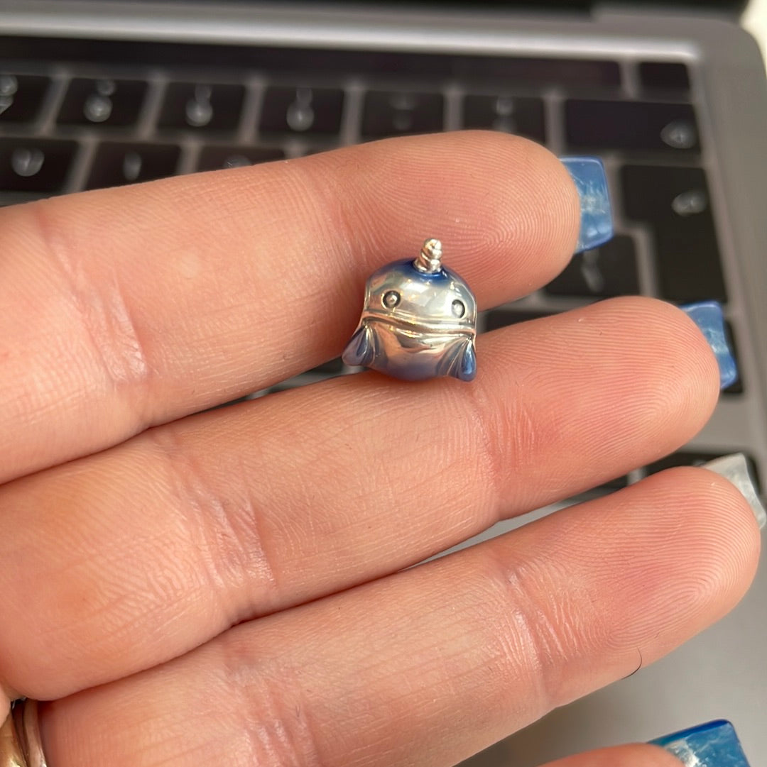 Genuine Pandora Narwhal Whale Enamel Summer Blue Charm