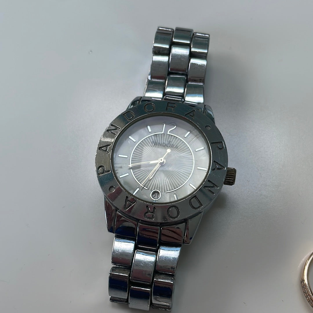 Pandora (?!) Grand C Large Watch Pearl Face READ DESCRIPTION