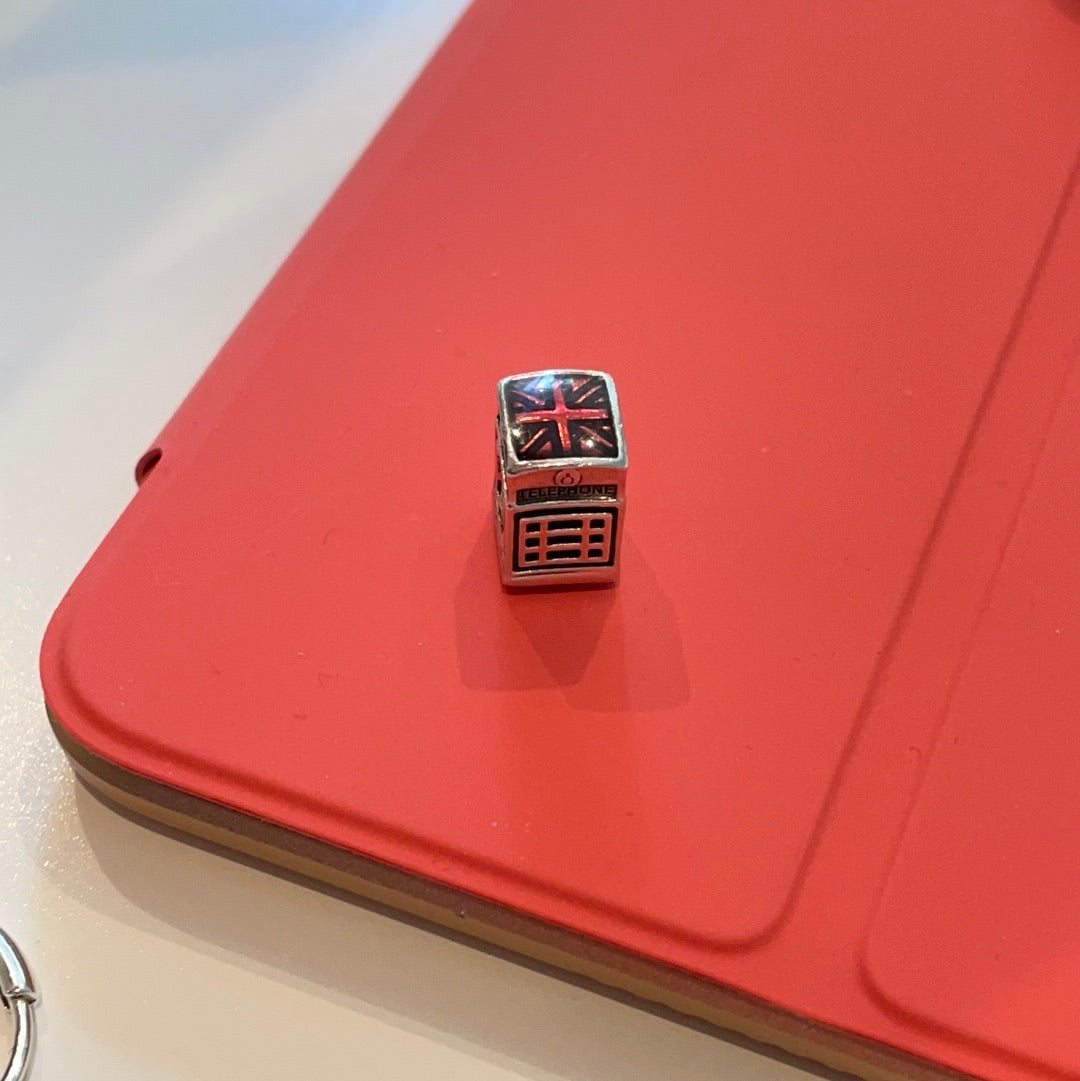 Genuine Pandora Telephone Box Travel London Britain English Charm Phone