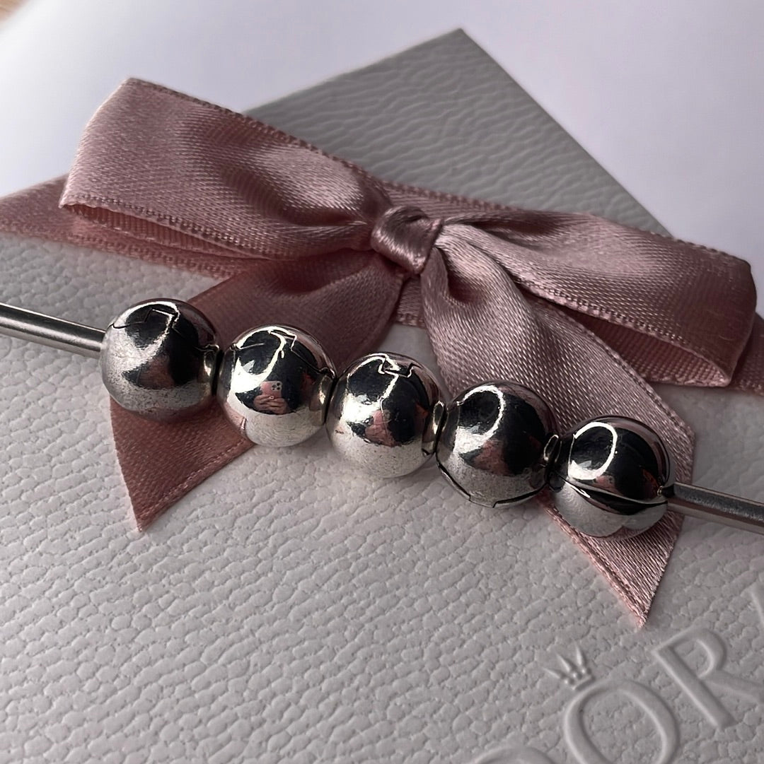 Genuine Pandora Plain Silver Ball Pandora Clips