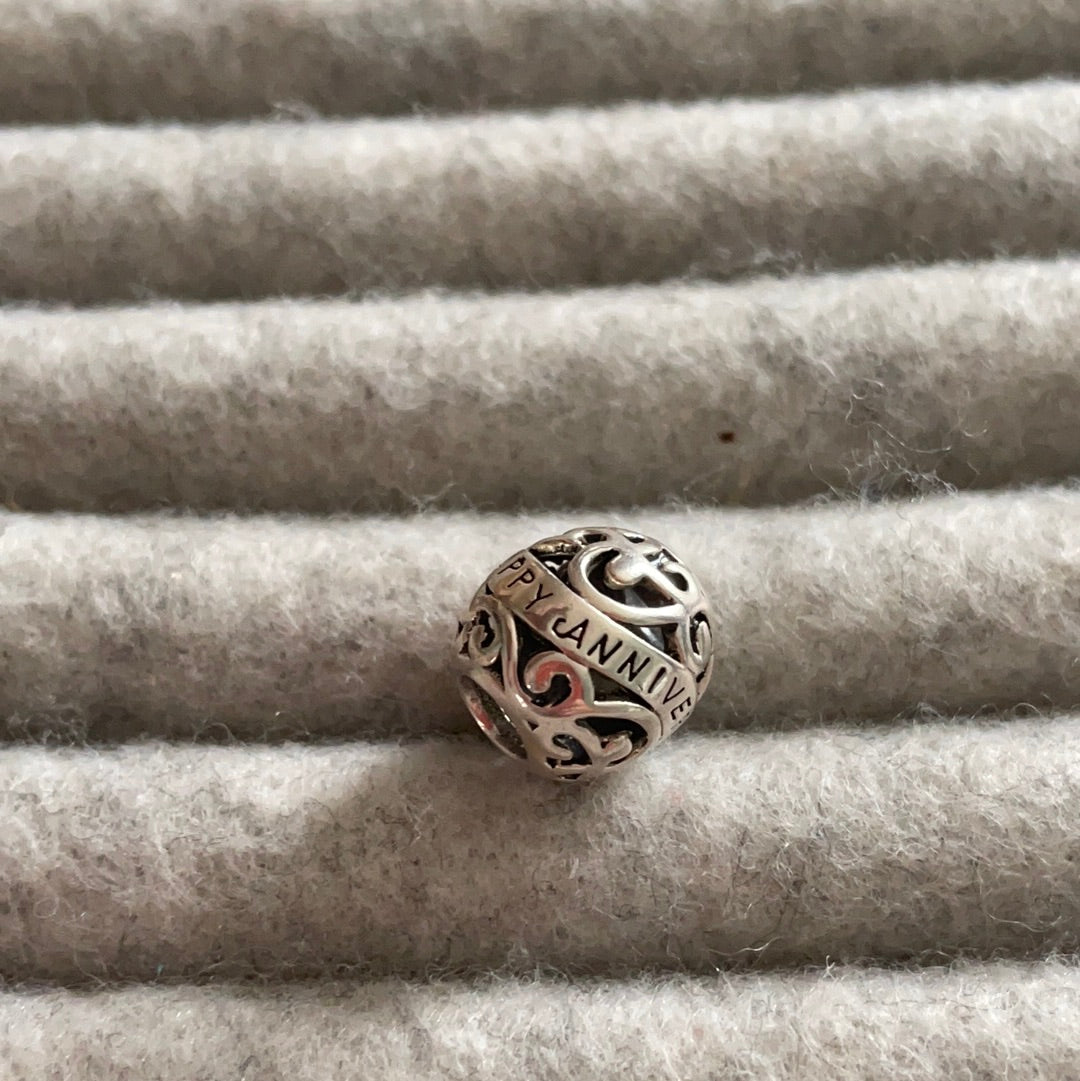 Genuine Chamilia Happy Anniversary Openwork Charm