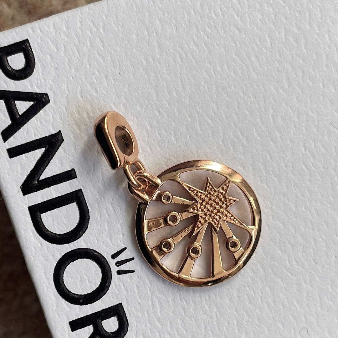 Genuine Pandora Me Rose Gold CZ Ray of Life Essence Charm