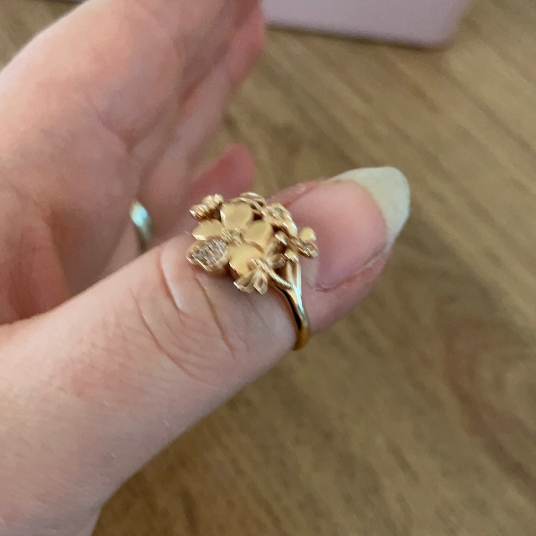 Genuine Pandora Rose Gold Meadow Flowers With Dragonfly Size 56