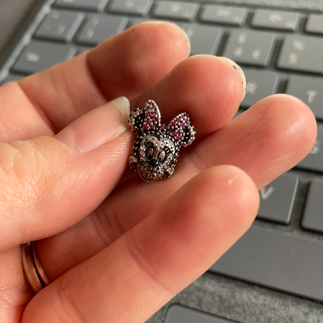 Genuine Pandora Disney Minnie Mouse Limited Edition 2015 Pave Charm