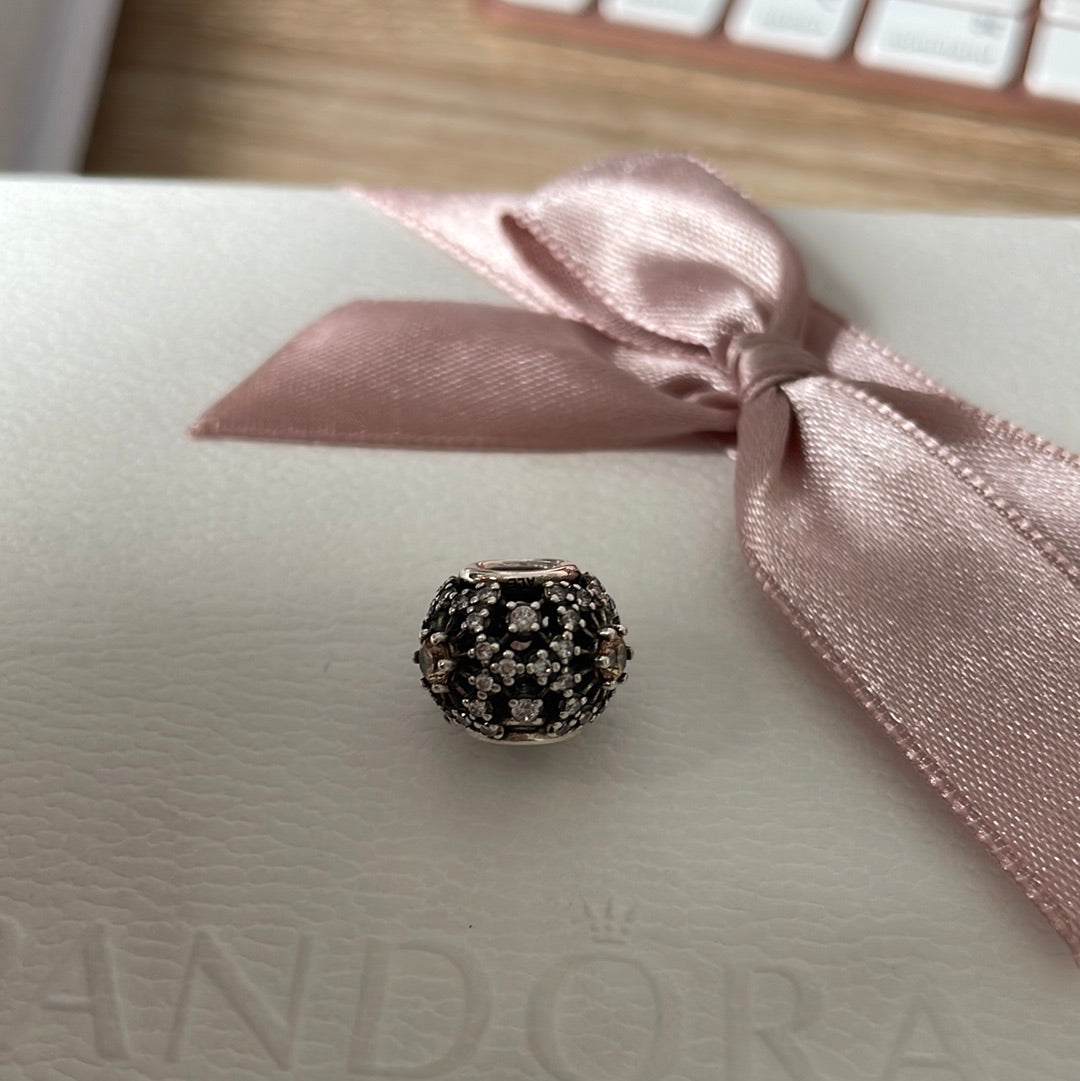 Genuine Pandora Disney Cinderella Heart Yellow Stone Charm A Dream a Wish The Heart Makes