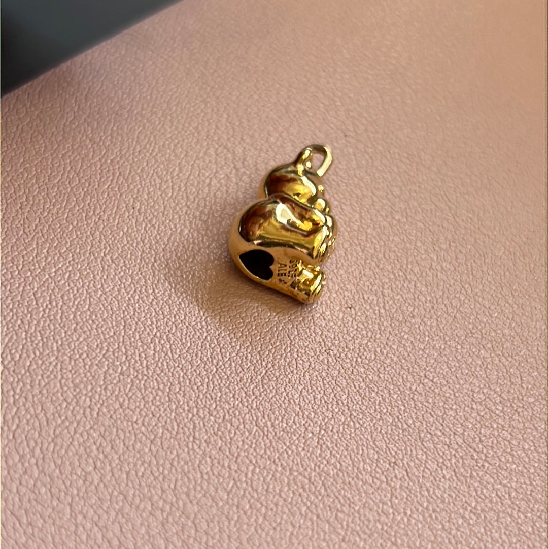 Genuine Pandora Shine Gold Theodore Hug Me Bear Large Pendant Charm