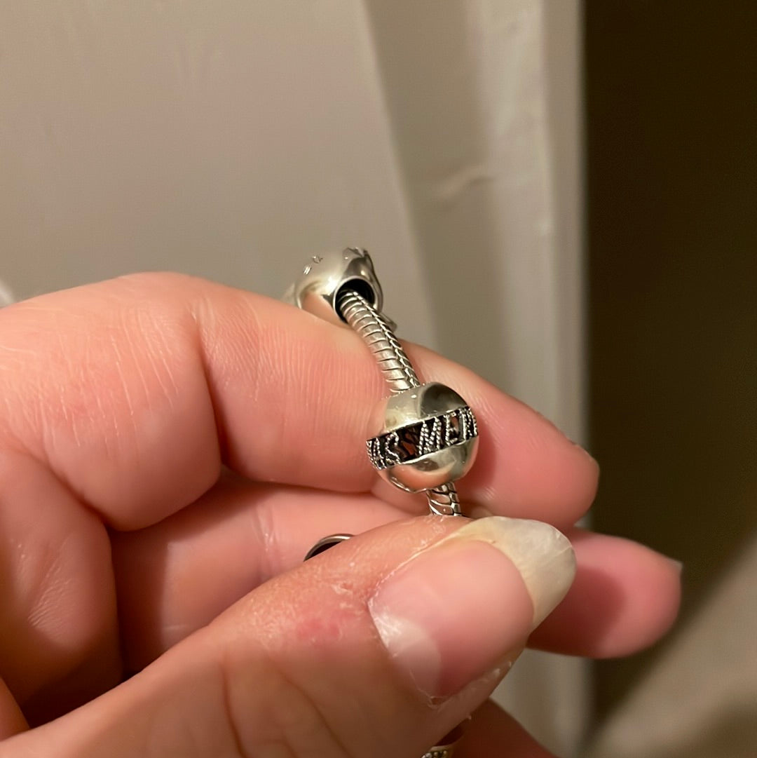 Genuine Pandora Christmas Openwork Merry Christmas Charm