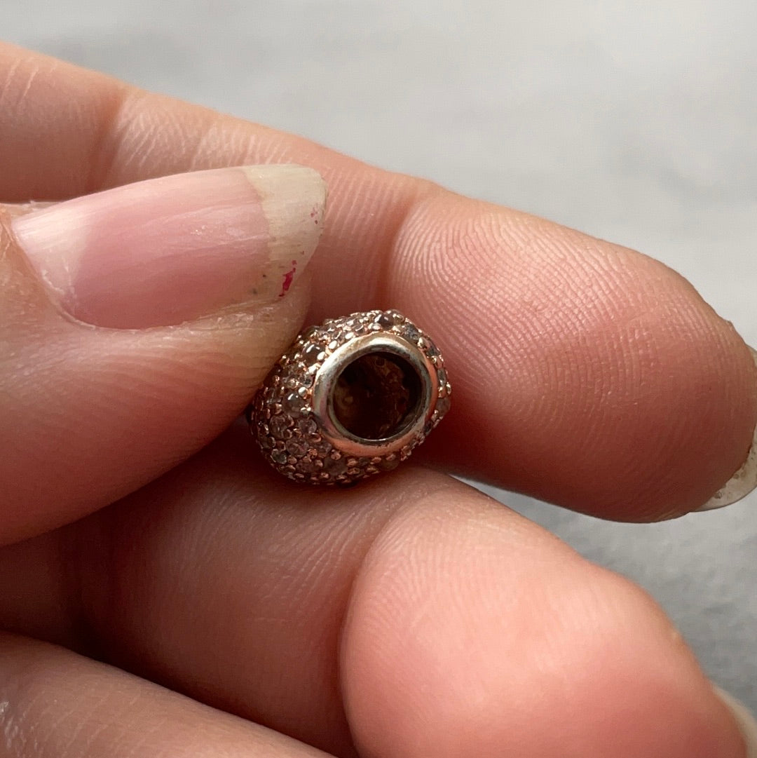 Genuine Pandora Rose Gold Pave Sparkling Gleaming Ladybird Droplet Charm