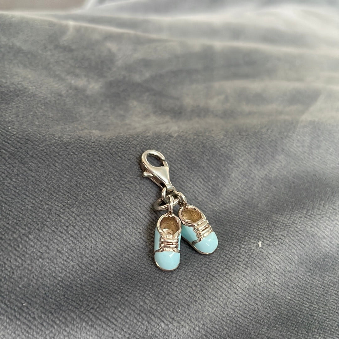 Thomas Sabo Blue Enamel Baby Booties Clip Charm