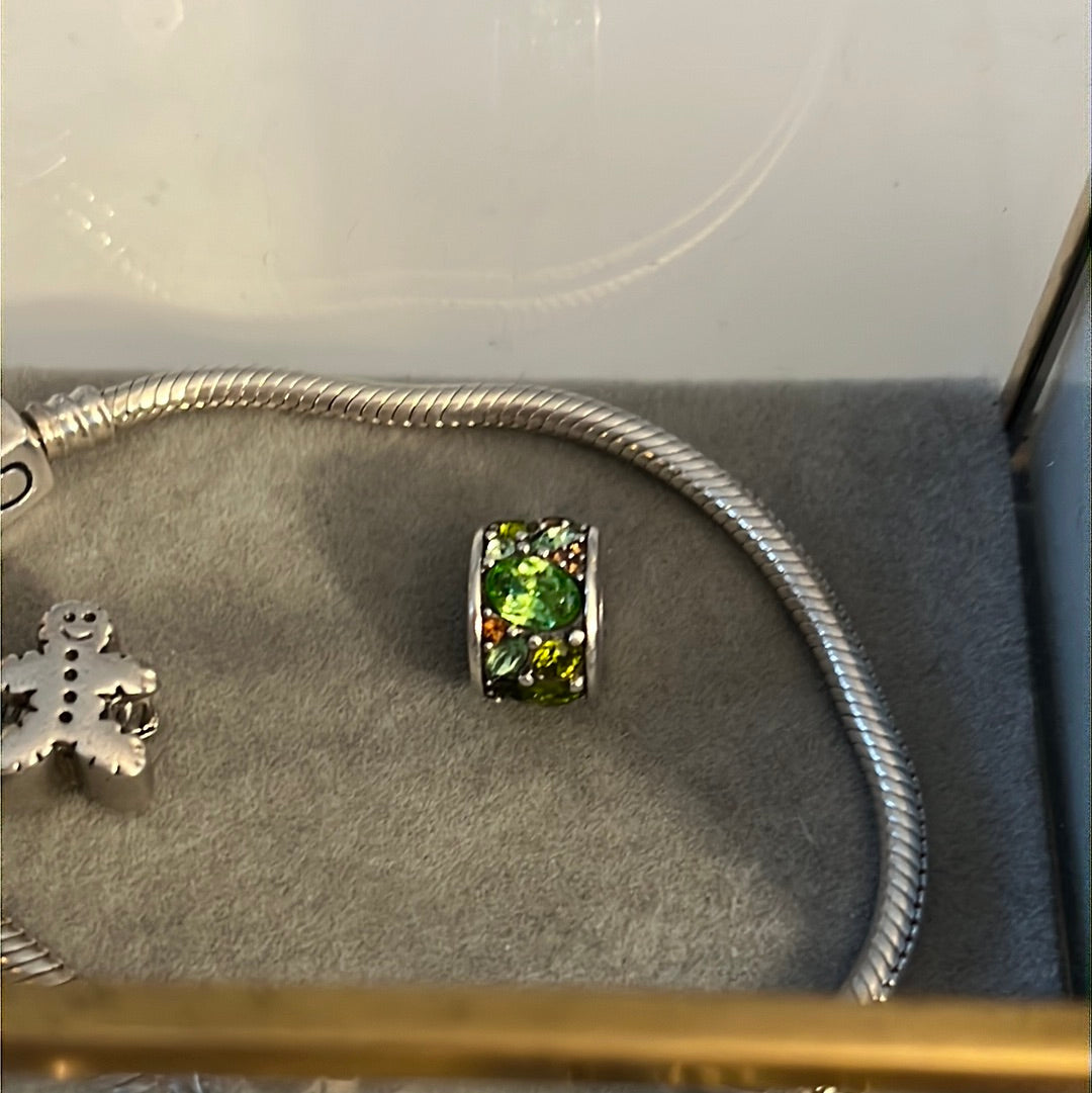 Genuine Chamilia Green CZ Sparkle pave charm