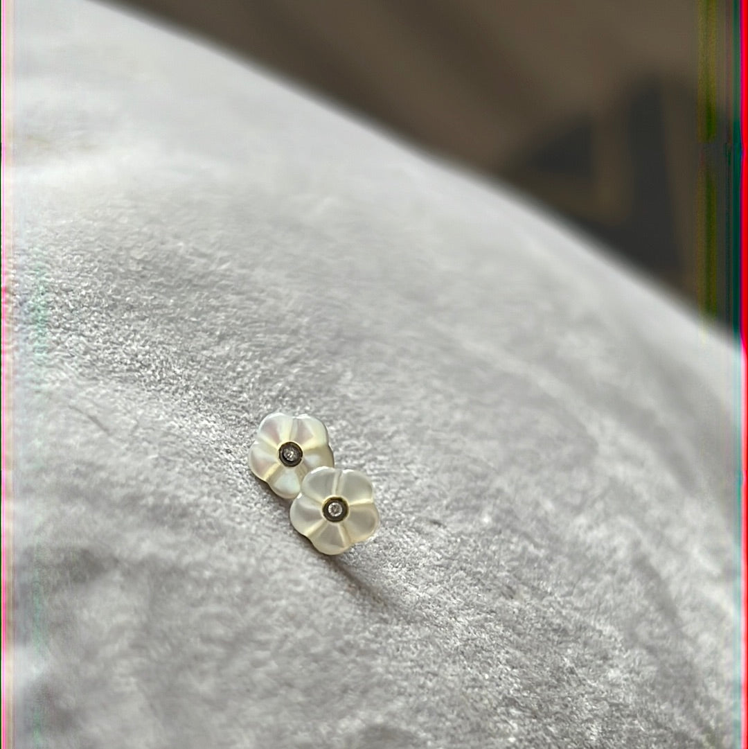 Genuine Pandora Luminous Pearl Flower Earrings