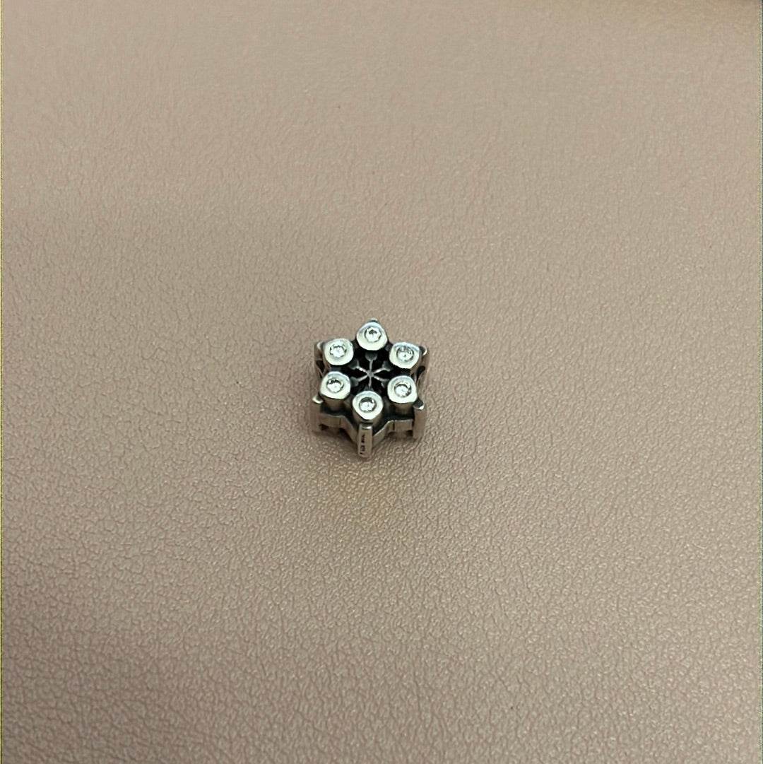 Genuine Chamilia Pave CZ Snowflake Charm