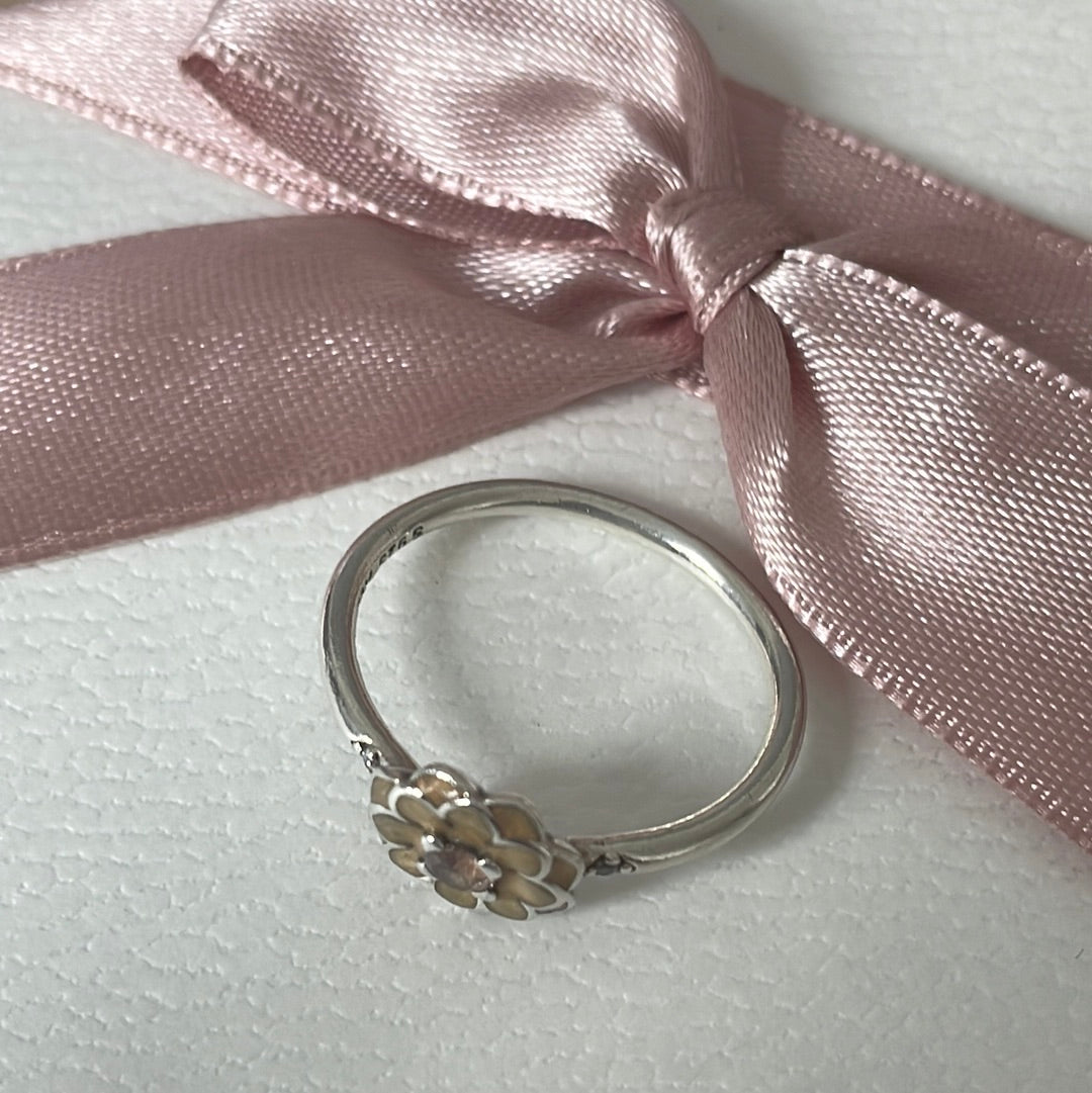 Genuine Pandora Pink Magnolia Flower Ring...