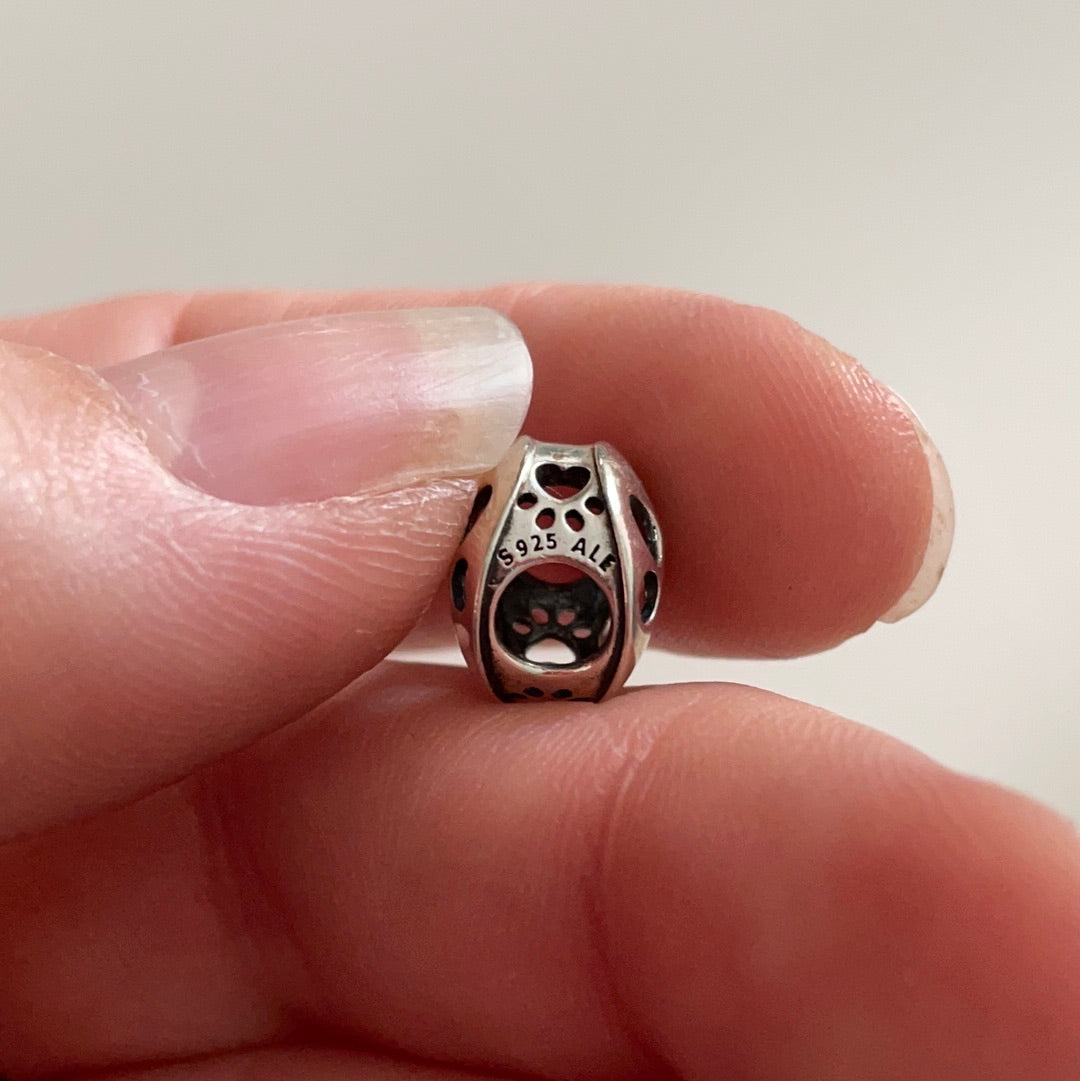 Genuine Pandora Openwork Paw Print Charm