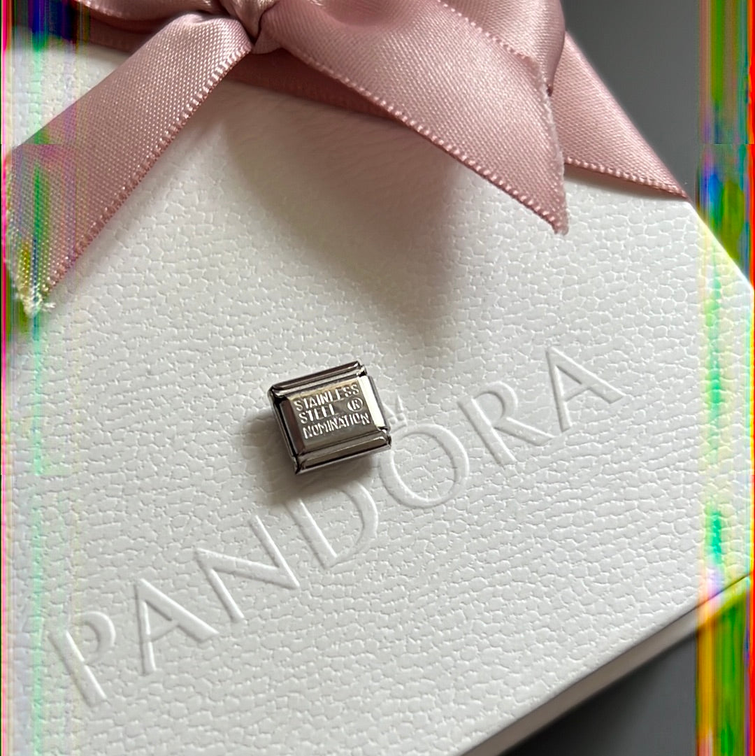 Genuine Nominations Silver Link Charm Pave 21st