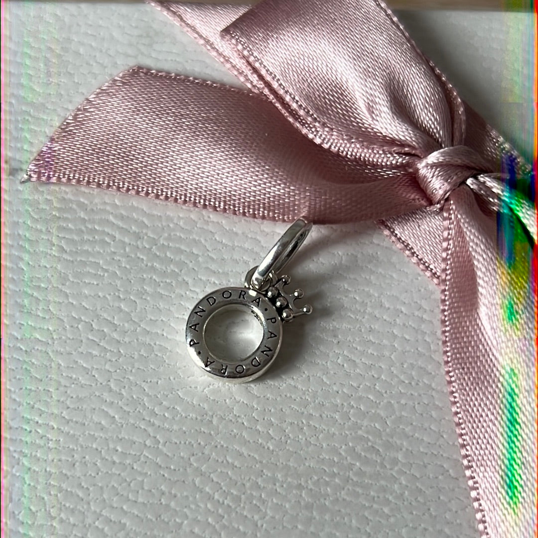 Genuine Pandora Signature Logo O Crown Pendant
