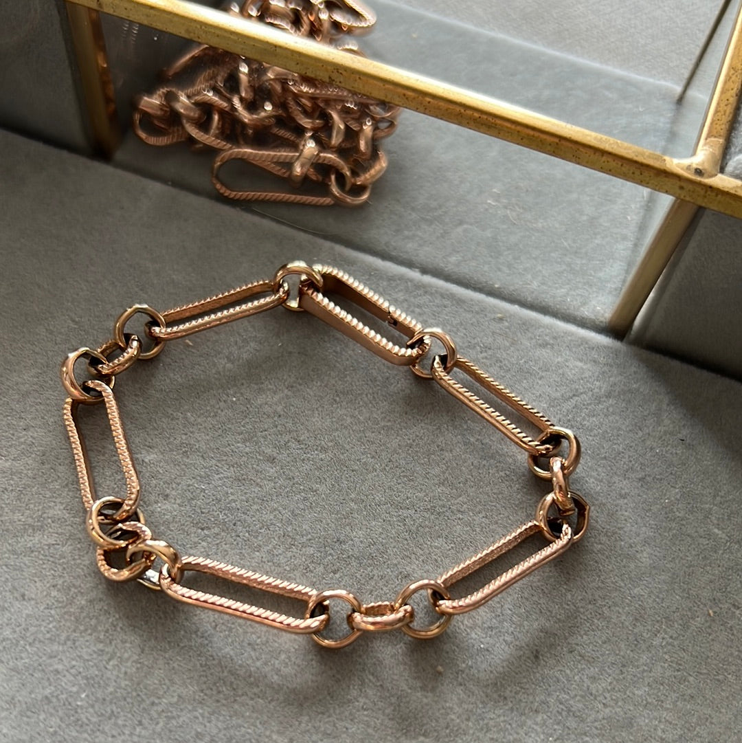 Genuine Abbott Lynn Rose Gold Chain 18cm Bracelet