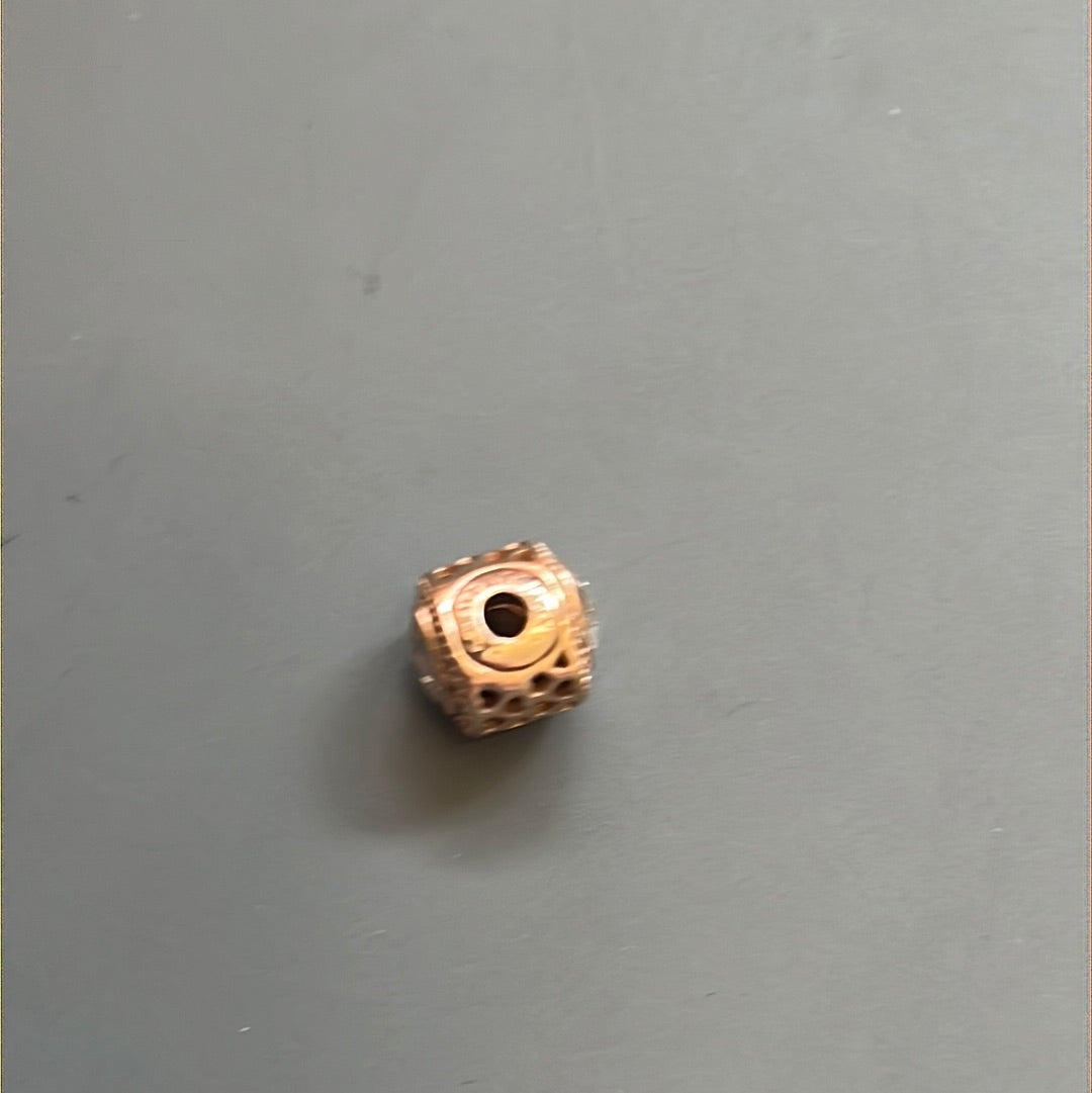 Genuine Pandora Rose Gold Essence Compassion Pave Heart Charm RARE