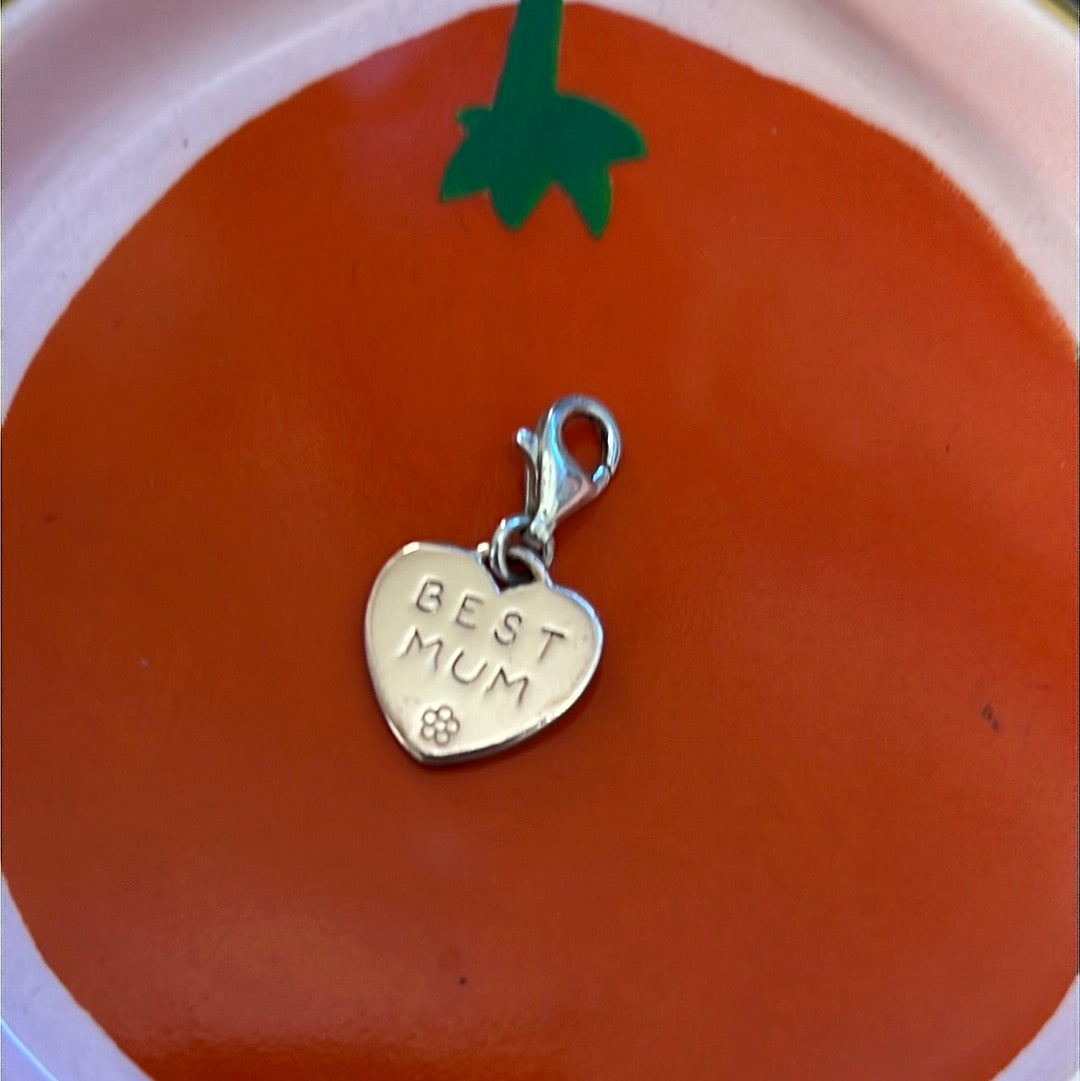 Genuine Thomas Sabo Sterling Silver Dangle Clip Best Mum Charm