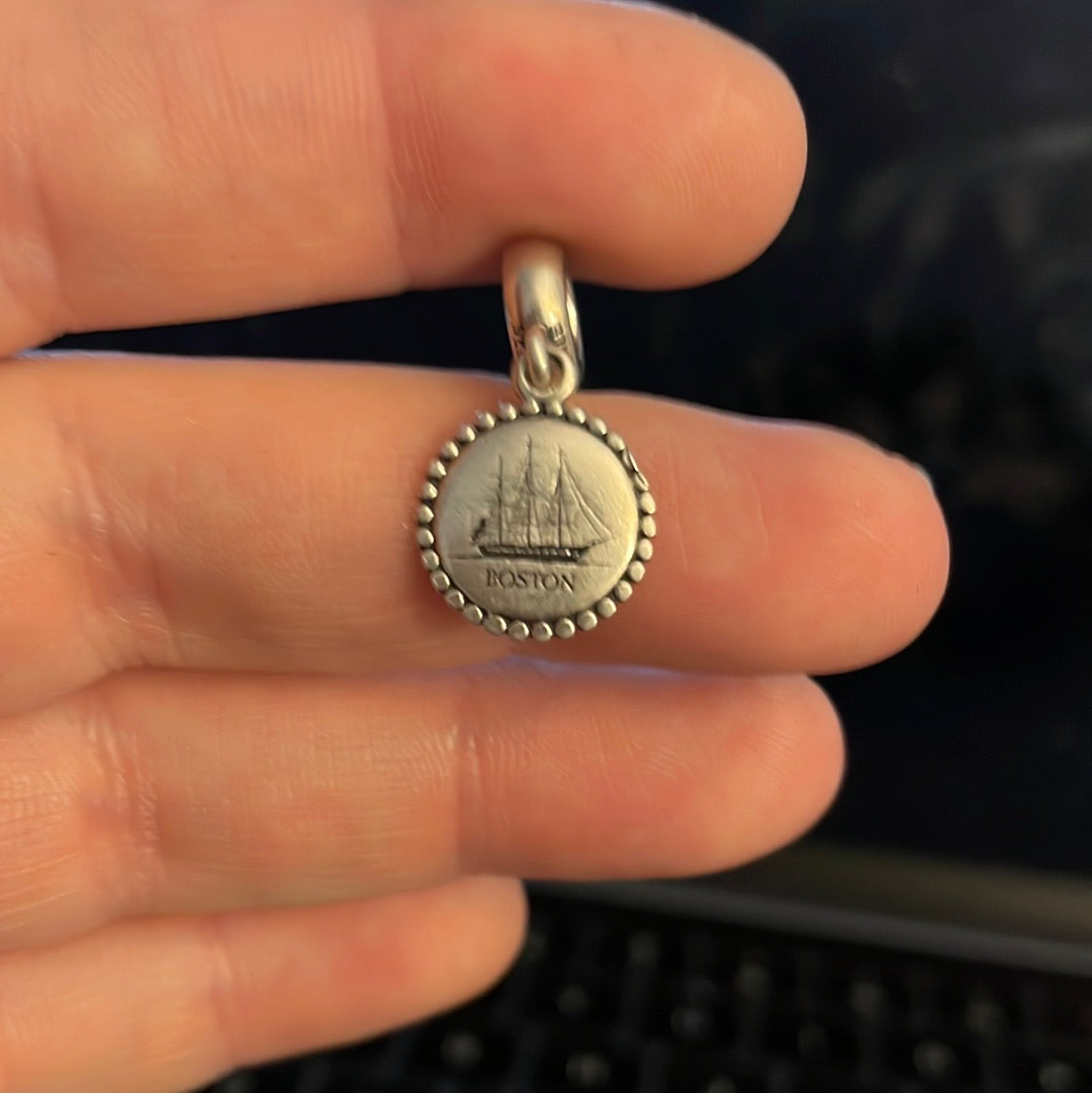 Genuine Pandora Boston Rare Charm Travel Holiday Charm