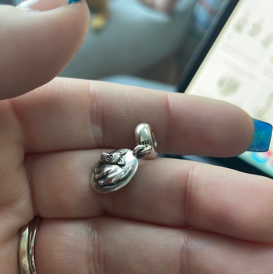 Genuine Pandora Rare HTF Dog Zodiac Charm Dangle