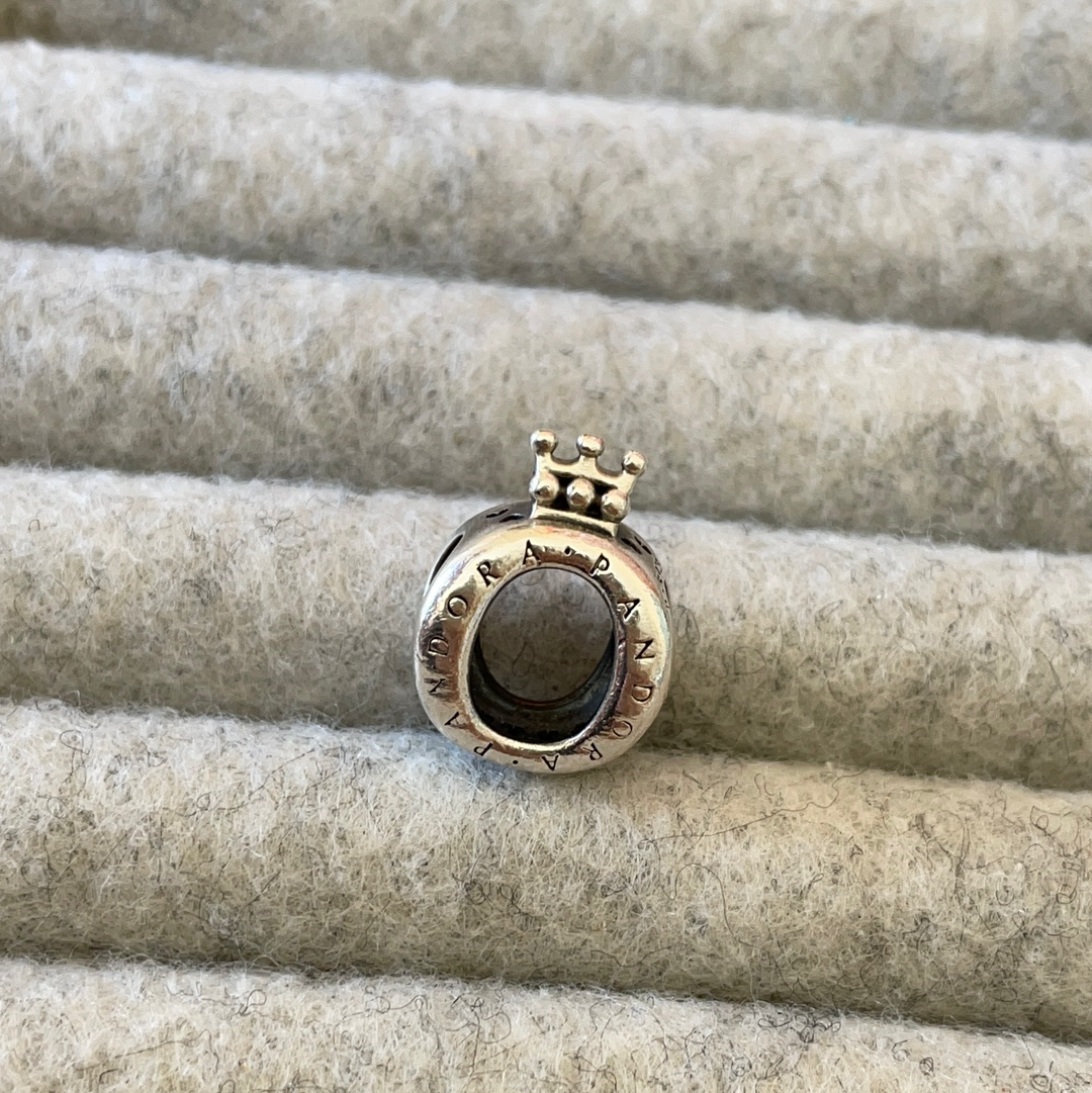 Genuine Pandora Logo O With Crown Charm