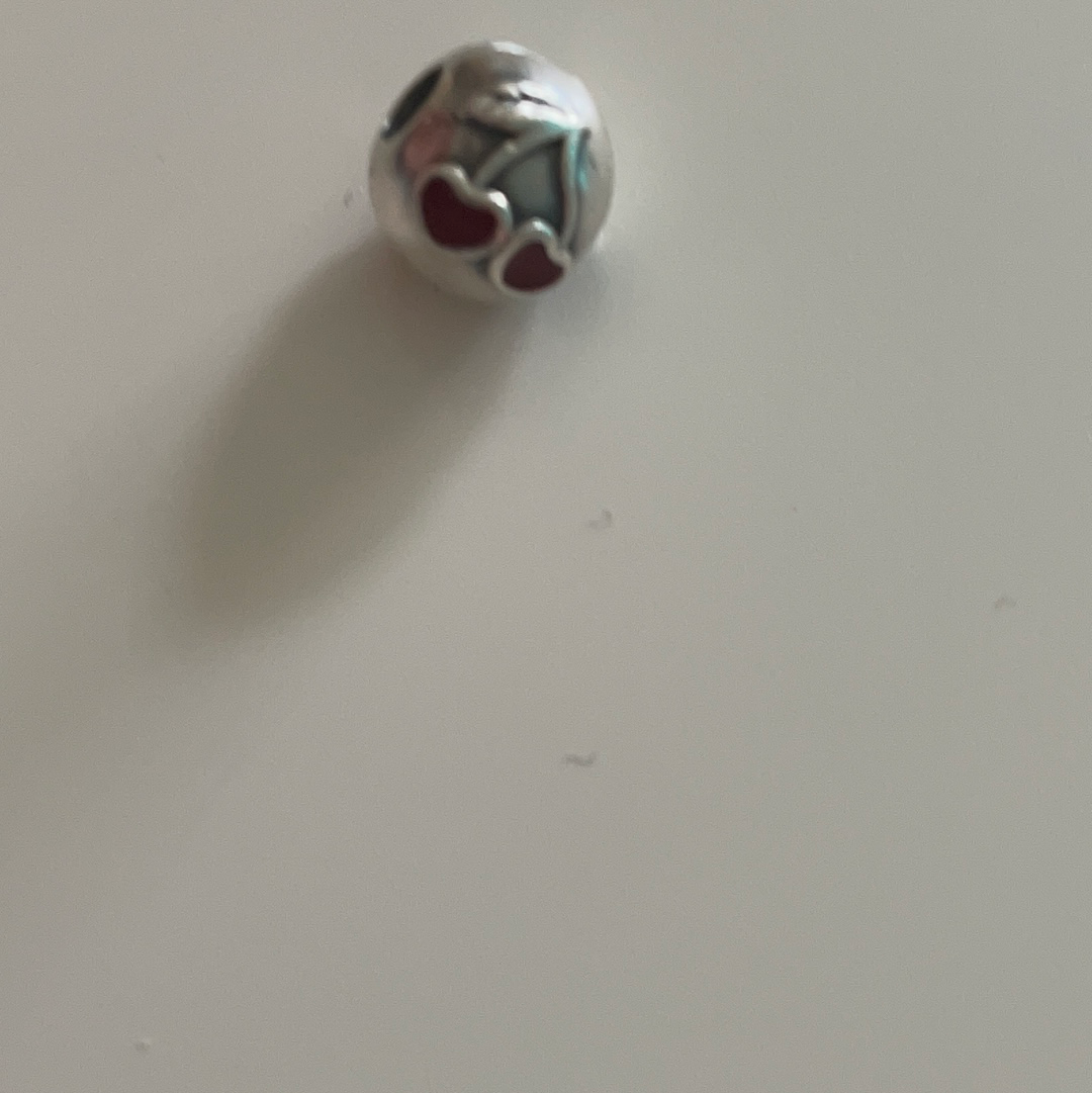 Genuine Pandora Red Cherry Enamel Clip Charm x1