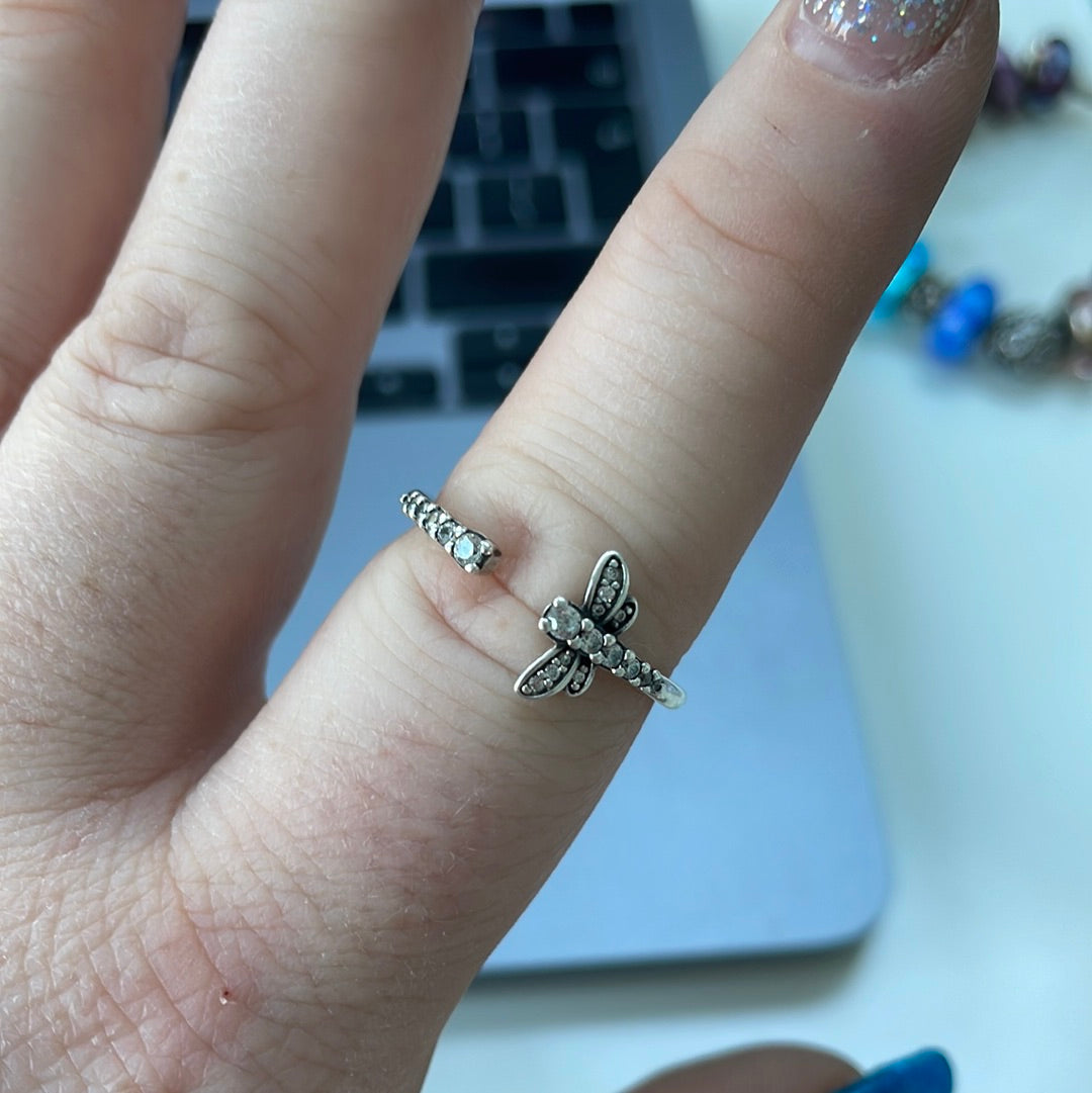 Genuine Pandora Open Pave Dragonfly Size 60