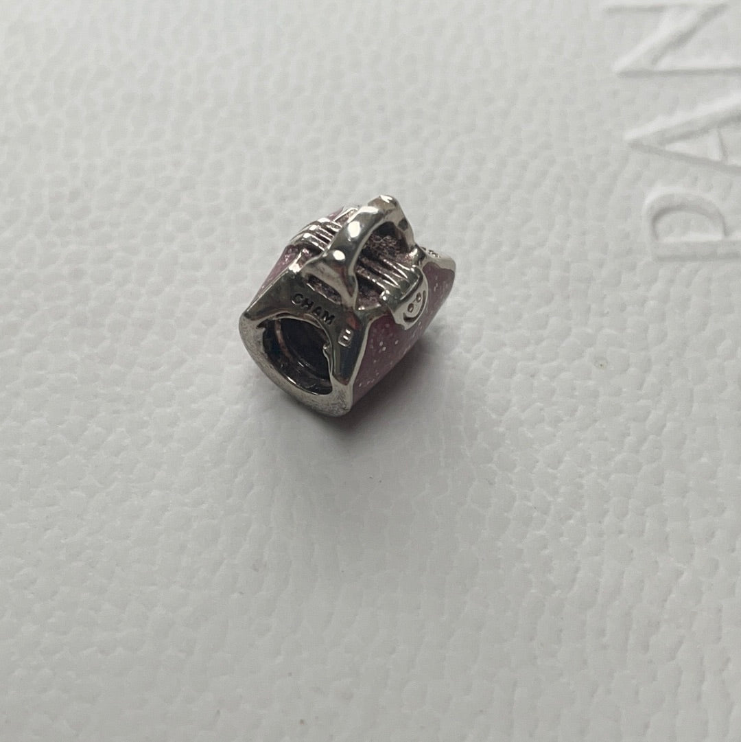 Genuine Chamilia Charm Pink enamel sparkly Handbag
