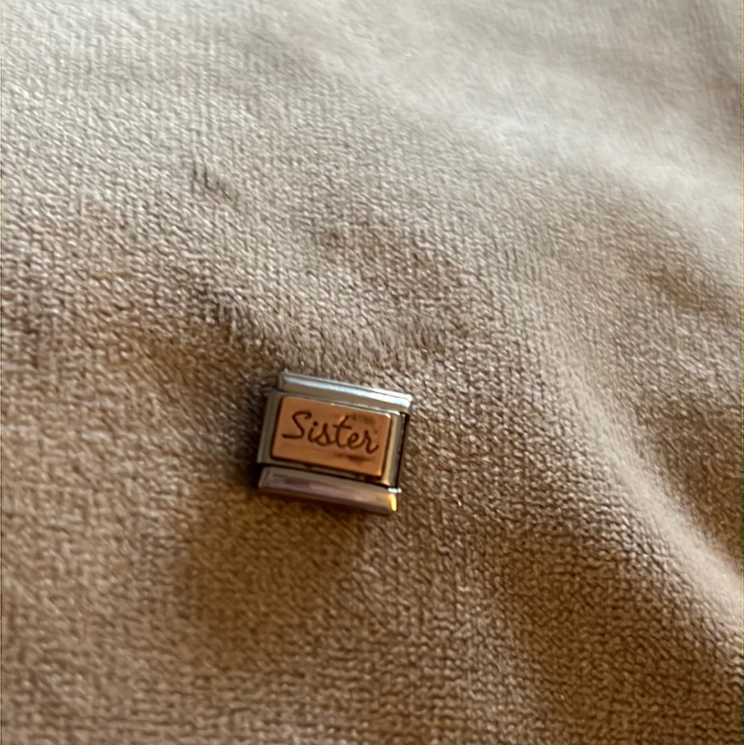Genuine Nomination Rose Gold Sister Link Charm
