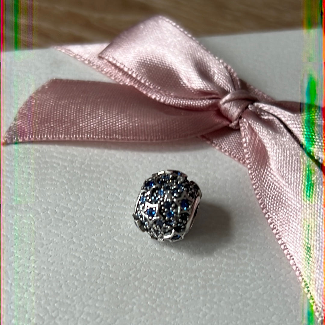 Genuine Pandora Elevated Blue Stars Celestial Charm