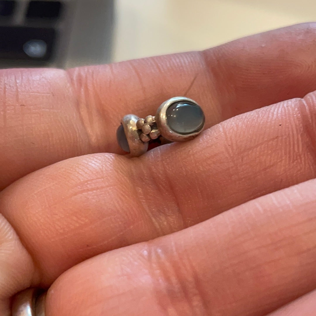 Genuine Pandora Pale Grey Moonstone Spacer RARE HTF