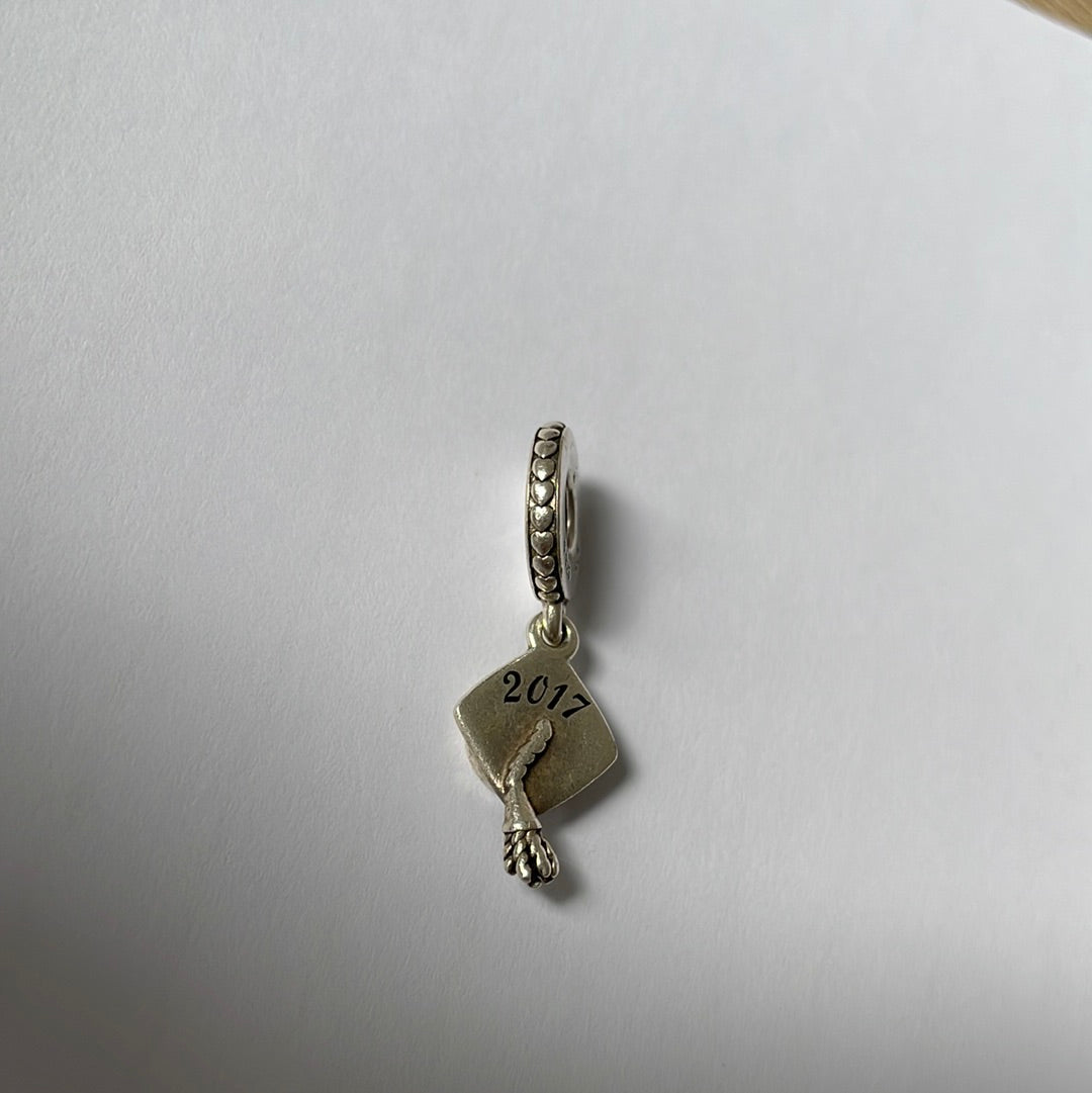 Genuine Pandora Graduation Hat 2017 Dangle Charm