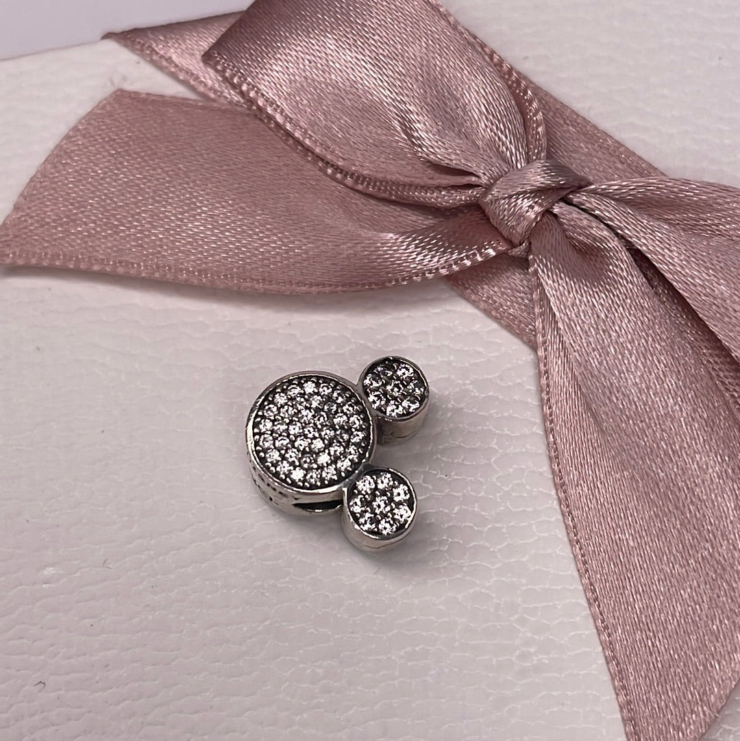 Genuine Pandora Disney Parks Exclusive Mickey Mouse Pave Ears Clip