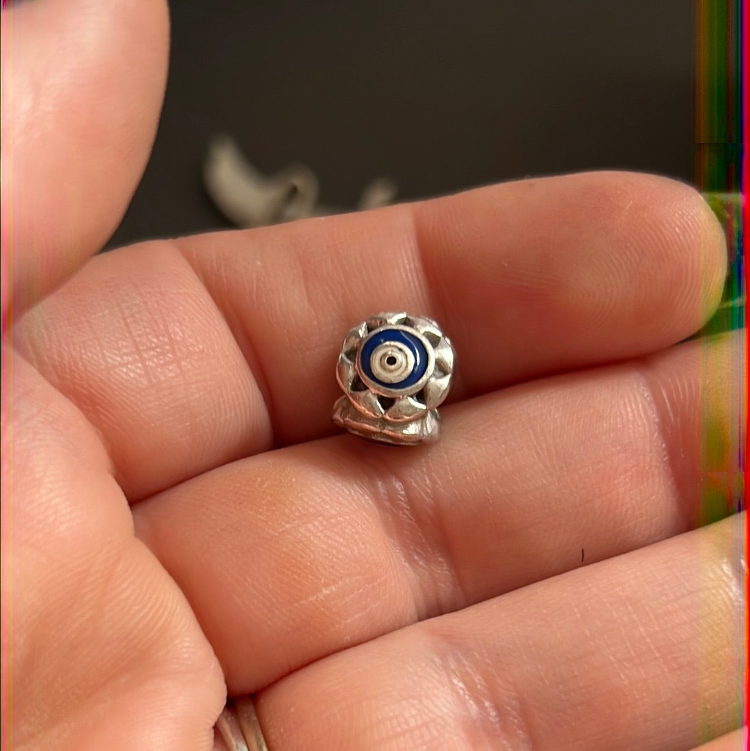 Sterling Silver Evil Eye Enamel Charm