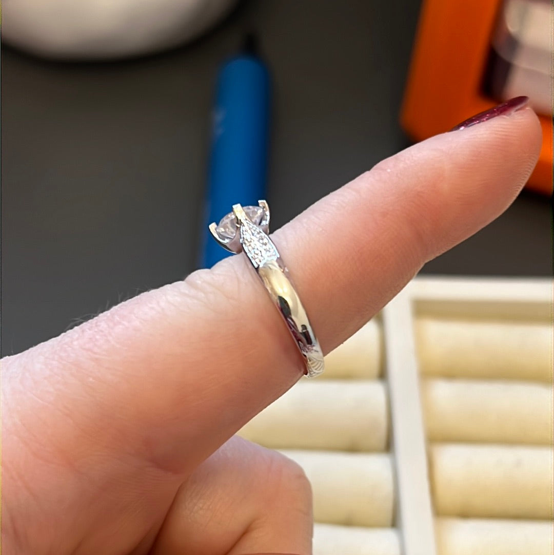 Sterling Silver Pave CZ Ring Various Sizes