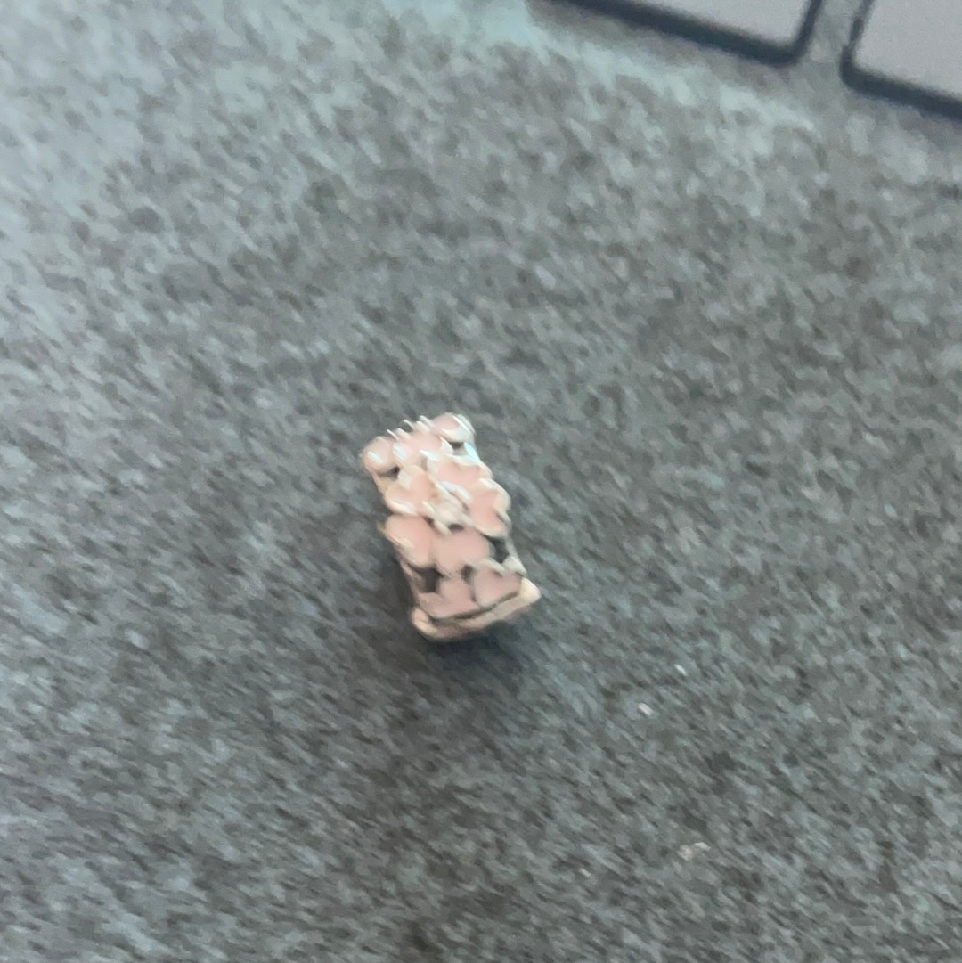 Genuine Pandora Pink Magnolia Flower Bloom Clips Pair