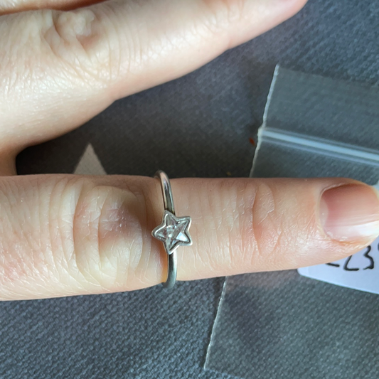 Genuine Pandora CZ Star Ring Stacker Size....