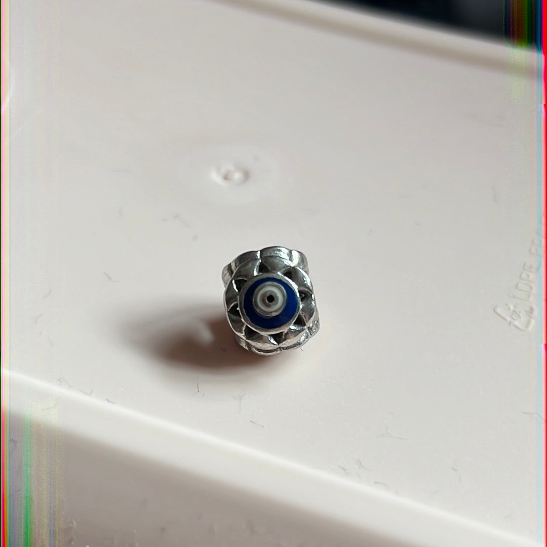Sterling Silver Evil Eye Enamel Charm