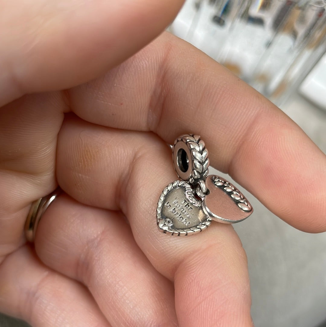 Genuine Pandora Seed Dangle Crop Wheat Sheaf Charm Dangle Charm 'The future is bright’
