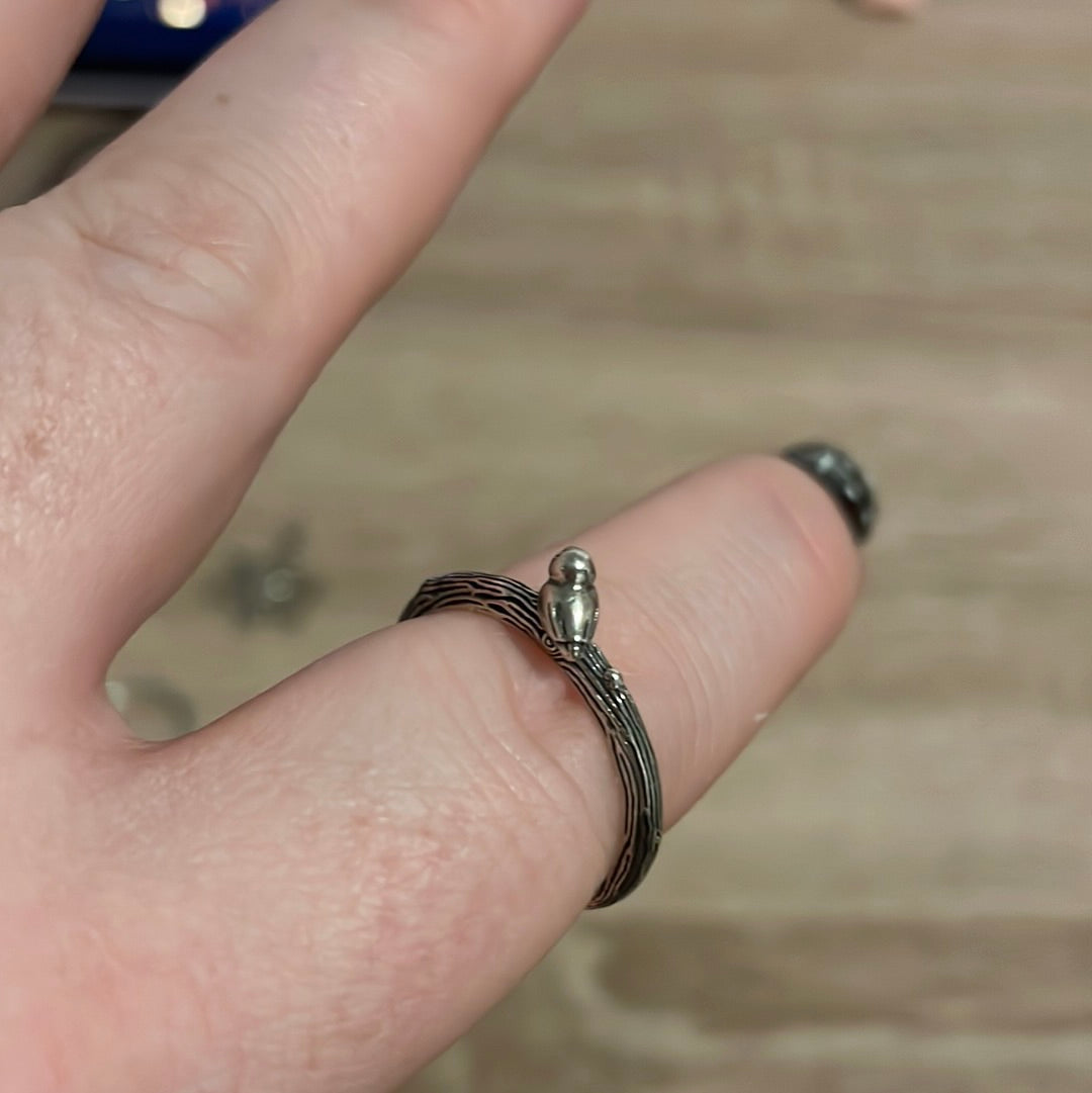 Genuine Pandora Bird on a Branch Ring Size 58