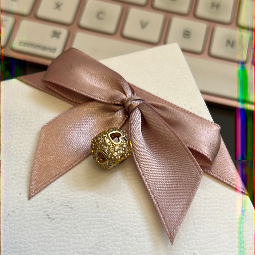 Genuine Pandora Shine Gold Open Work Pave Ball