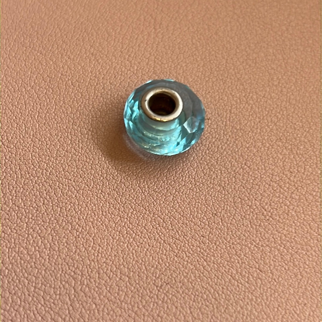 Genuine Chamilia Blue Faceted Murano Charm