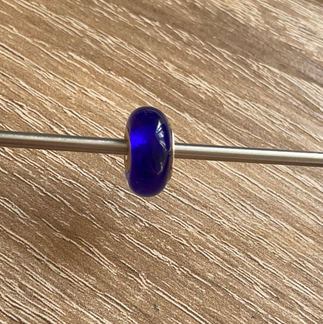 Genuine Chamilia Murano Navy Sea Blue Charm