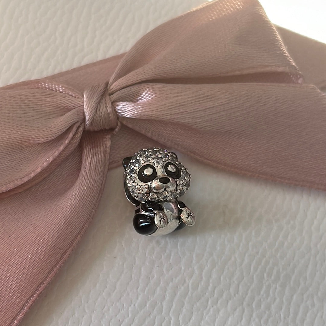 Genuine Pandora Peaceful Panda Pave Charm
