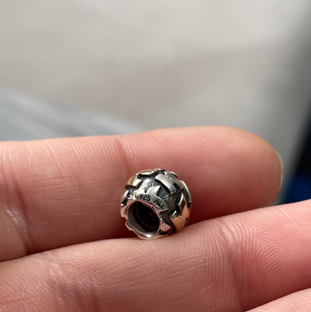 Genuine Pandora Two Tone Letter K Initial RAREST LETTER Retired