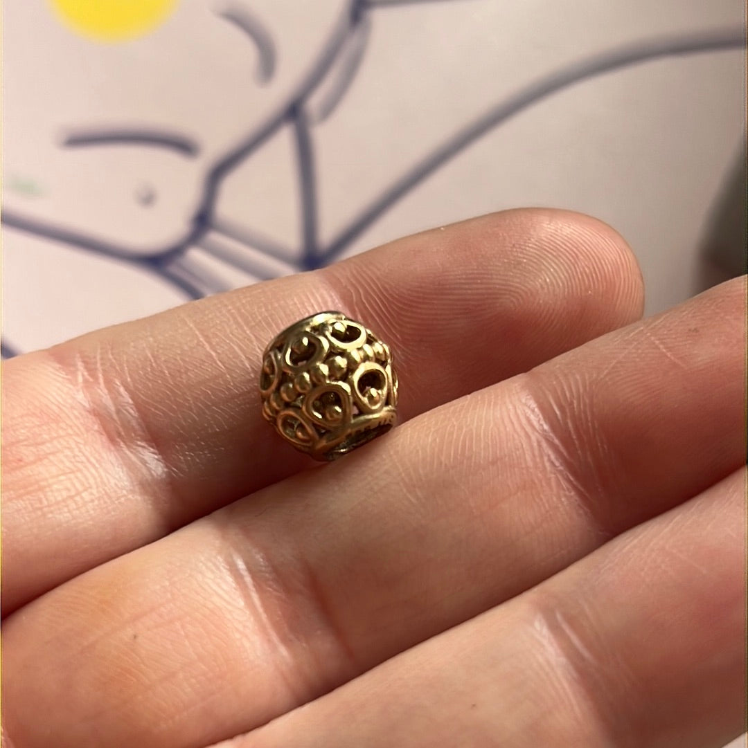 Genuine Pandora Solid Gold 14ct Filigree Openwork Enchanted Charm