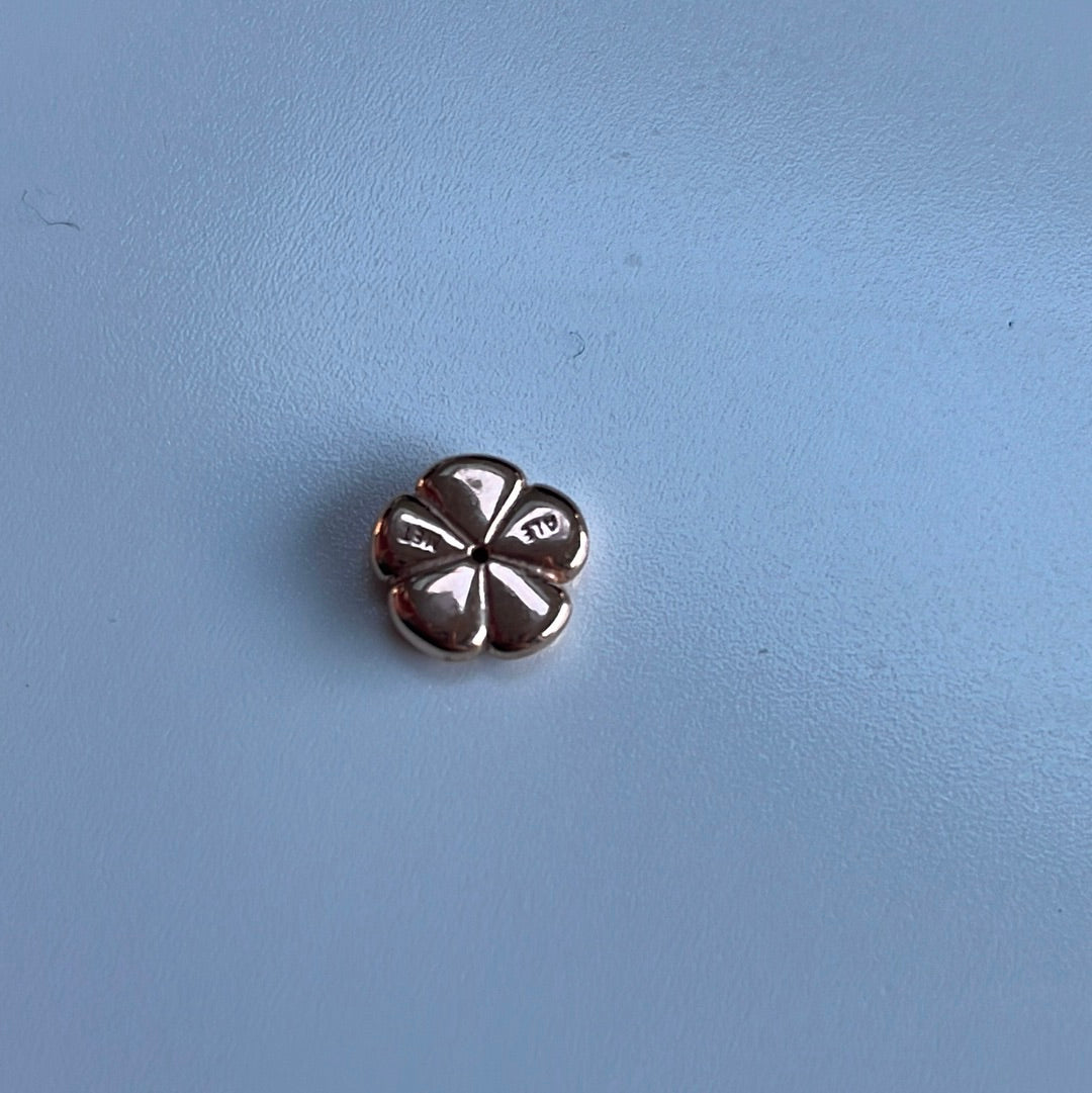 Genuine Pandora Floating Rose Gold Flower Locket Petite Charm Santa Clause Xmas