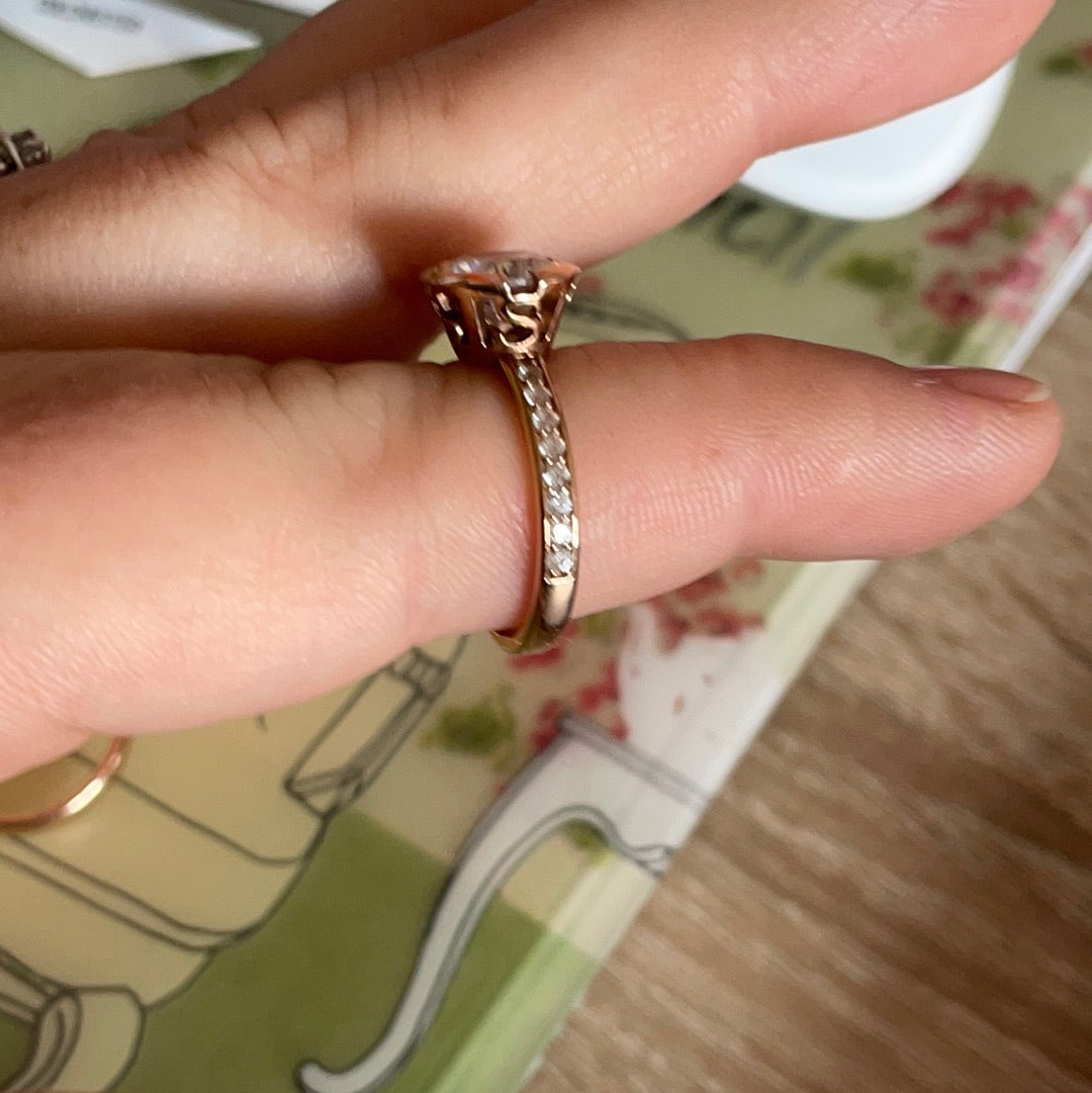 Thomas Sabo Rose Gold Clear Stone CZ Eternity Ring Size 54 VARIOUS STYLES