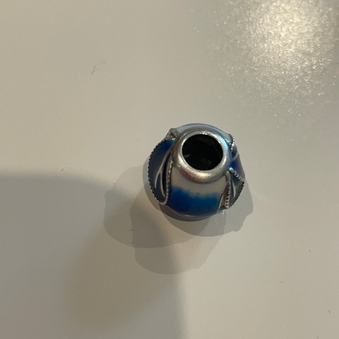 Genuine Pandora Blue Enamel Butterfly Wing Charm